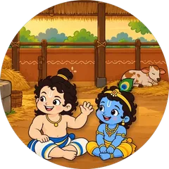 Baby Balarama and Krishna